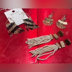 Costume Jewelry Gold Toned Earring Lot